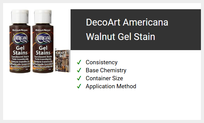 DecoArt Americana Walnut Gel Stain