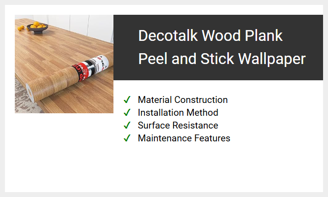 Decotalk Wood Plank Peel and Stick Wallpaper