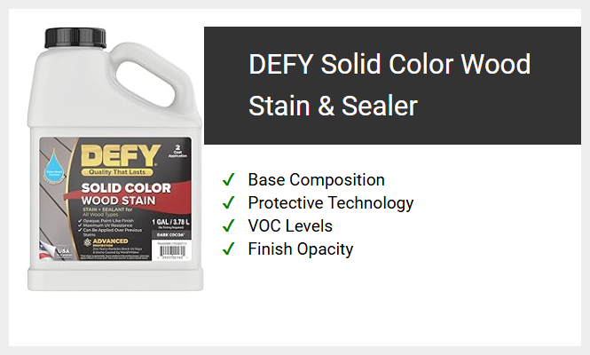 DEFY Solid Color Wood Stain & Sealer