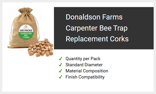 Donaldson Farms Carpenter Bee Trap Replacement Corks