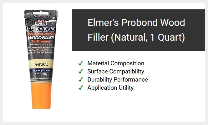 Elmer's Probond Wood Filler (Natural, 1 Quart)