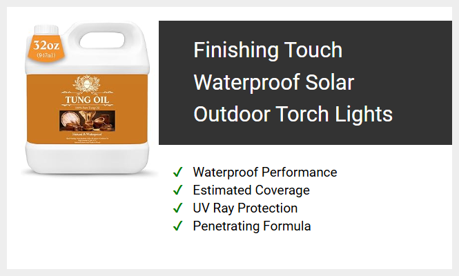 Finishing Touch Waterproof Solar Outdoor Torch Lights
