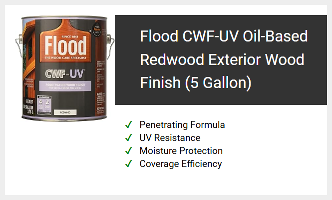 Flood CWF-UV Oil-Based Redwood Exterior Wood Finish (5 Gallon)