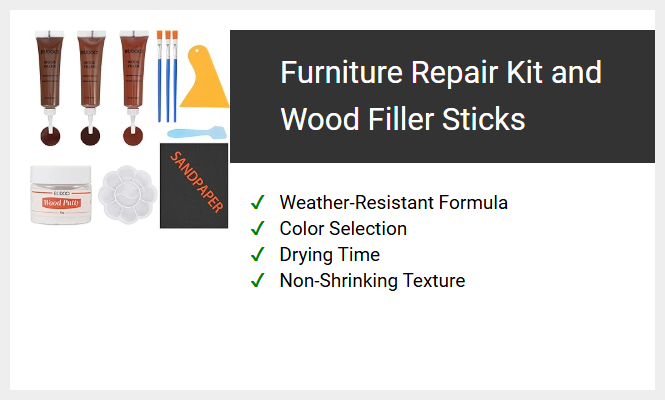 Furniture Repair Kit and Wood Filler Sticks