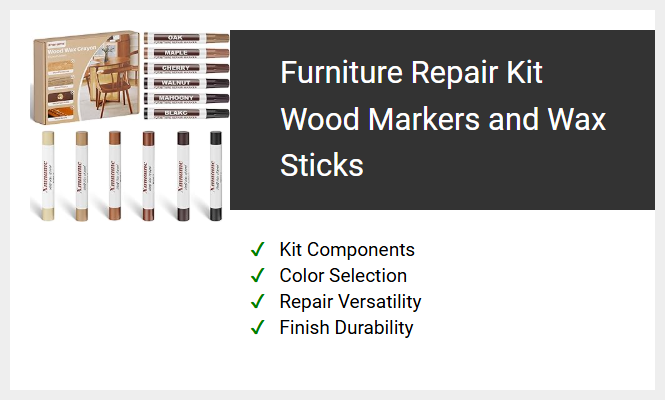 Furniture Repair Kit Wood Markers and Wax Sticks