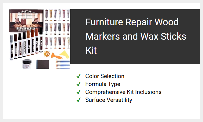 Furniture Repair Wood Markers and Wax Sticks Kit