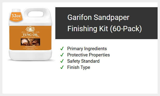 Garifon Sandpaper Finishing Kit (60-Pack)