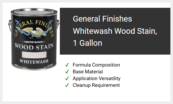 General Finishes Whitewash Wood Stain, 1 Gallon