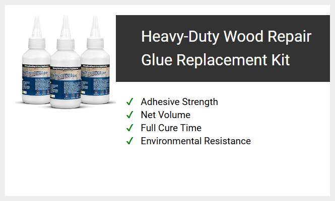 Heavy-Duty Wood Repair Glue Replacement Kit