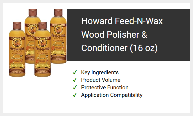 Howard Feed-N-Wax Wood Polisher & Conditioner (16 oz)