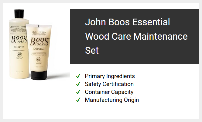 John Boos Essential Wood Care Maintenance Set