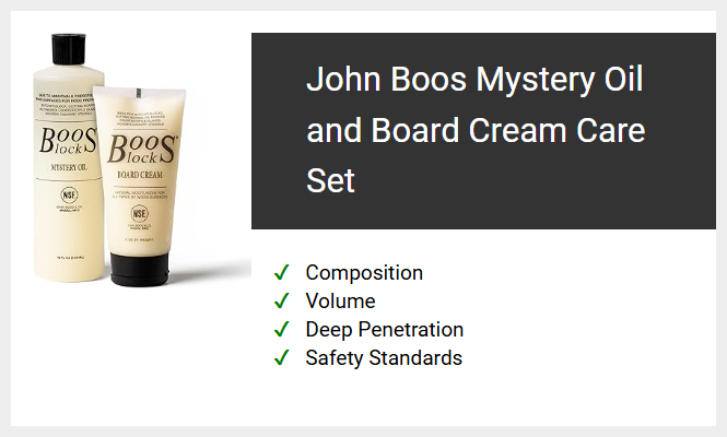 John Boos Mystery Oil and Board Cream Care Set