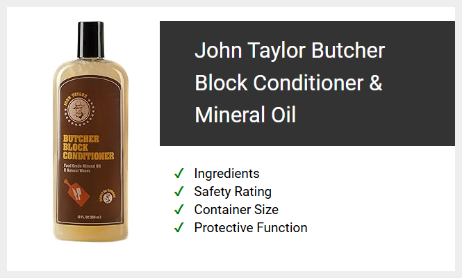 John Taylor Butcher Block Conditioner & Mineral Oil