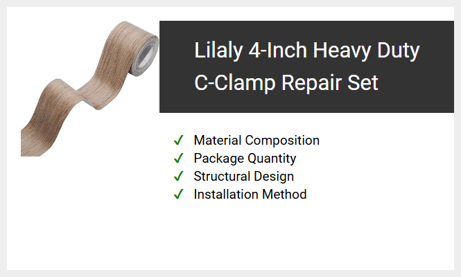 Lilaly 4-Inch Heavy Duty C-Clamp Repair Set
