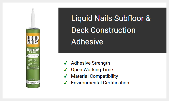 Liquid Nails Subfloor & Deck Construction Adhesive