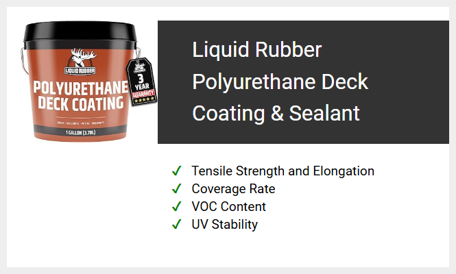 Liquid Rubber Polyurethane Deck Coating & Sealant
