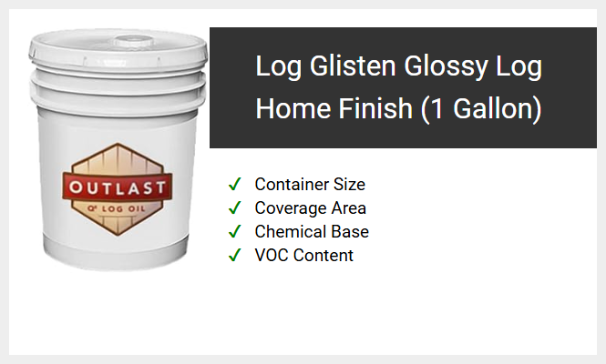 Log Glisten Glossy Log Home Finish (1 Gallon)