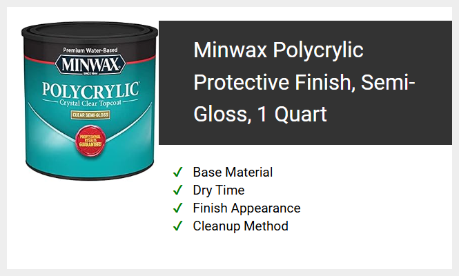 Minwax Polycrylic Protective Finish, Semi-Gloss, 1 Quart
