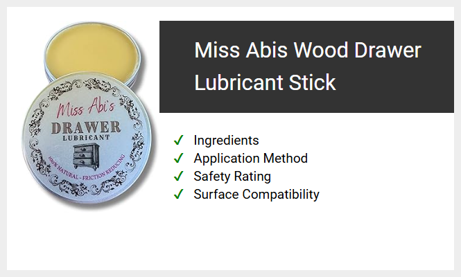 Miss Abis Wood Drawer Lubricant Stick