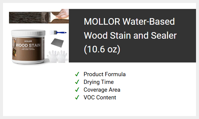 MOLLOR Water-Based Wood Stain and Sealer (10.6 oz)