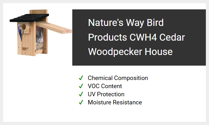 Nature's Way Bird Products CWH4 Cedar Woodpecker House