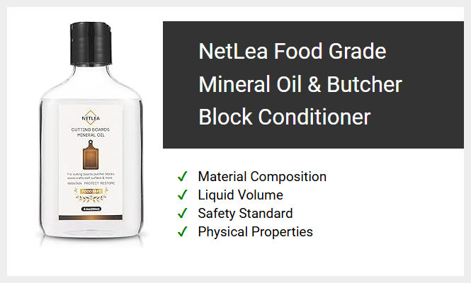 NetLea Food Grade Mineral Oil & Butcher Block Conditioner