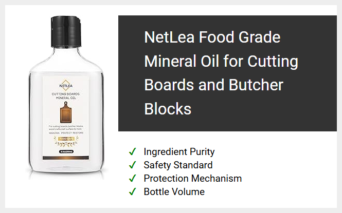 NetLea Food Grade Mineral Oil for Cutting Boards and Butcher Blocks