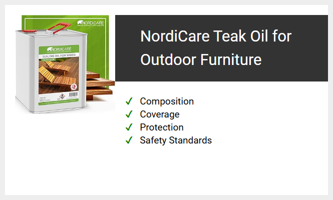 NordiCare Teak Oil for Outdoor Furniture