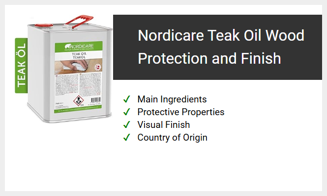 Nordicare Teak Oil Wood Protection and Finish