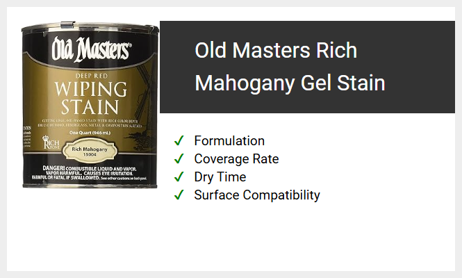 Old Masters Rich Mahogany Gel Stain