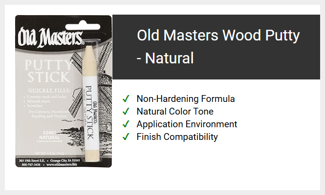 Old Masters Wood Putty - Natural