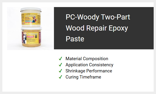PC-Woody Two-Part Wood Repair Epoxy Paste