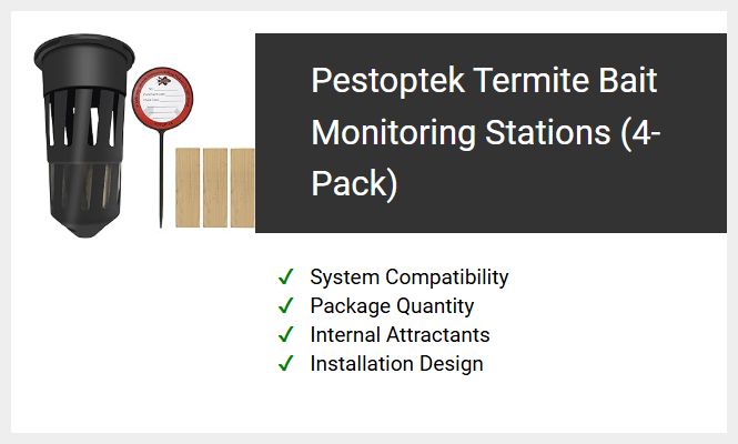 Pestoptek Termite Bait Monitoring Stations (4-Pack)