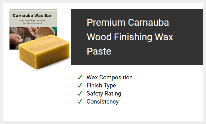Premium Carnauba Wood Finishing Wax Paste