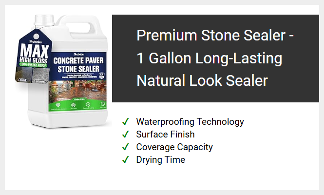 Premium Stone Sealer - 1 Gallon Long-Lasting Natural Look Sealer