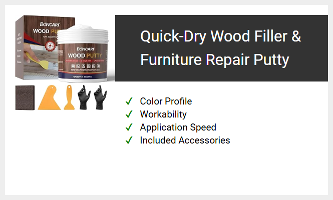 Quick-Dry Wood Filler & Furniture Repair Putty