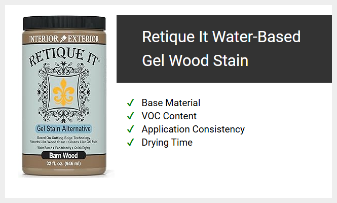 Retique It Water-Based Gel Wood Stain