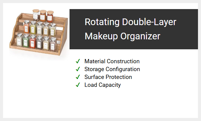 Rotating Double-Layer Makeup Organizer