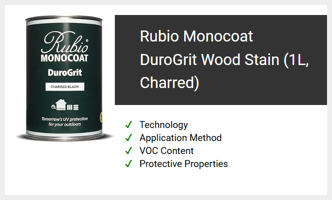 Rubio Monocoat DuroGrit Wood Stain (1L, Charred)