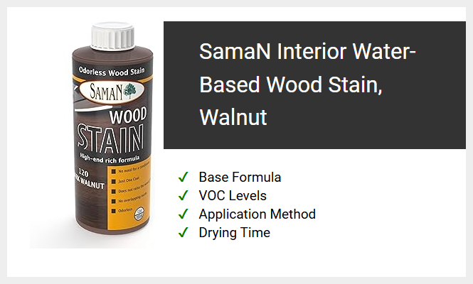 SamaN Interior Water-Based Wood Stain, Walnut