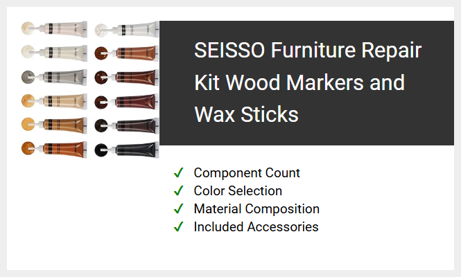 SEISSO Furniture Repair Kit Wood Markers and Wax Sticks