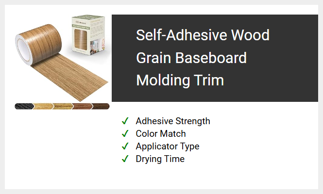 Self-Adhesive Wood Grain Baseboard Molding Trim
