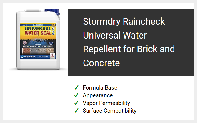 Stormdry Raincheck Universal Water Repellent for Brick and Concrete