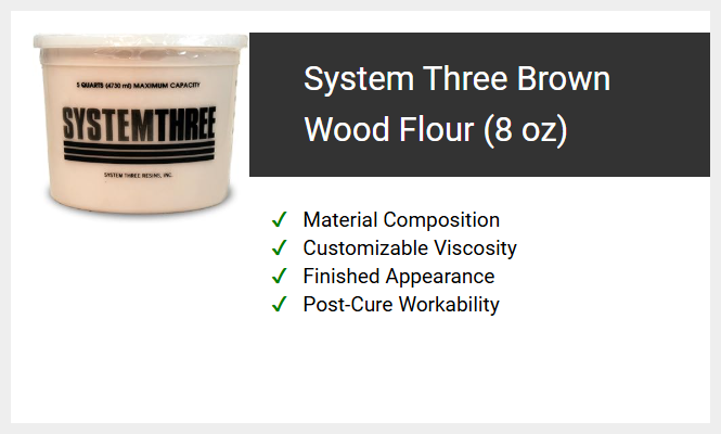 System Three Brown Wood Flour (8 oz)