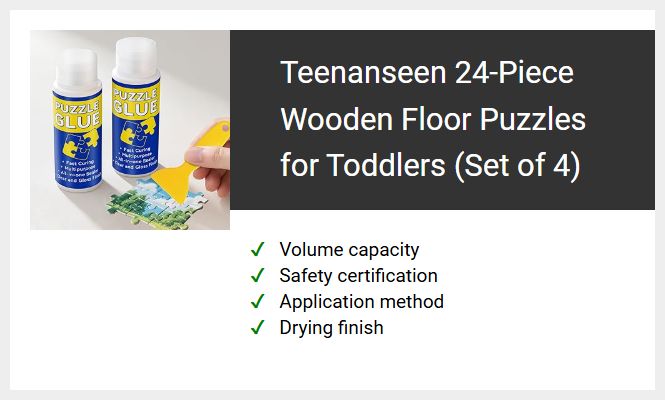 Teenanseen 24-Piece Wooden Floor Puzzles for Toddlers (Set of 4)
