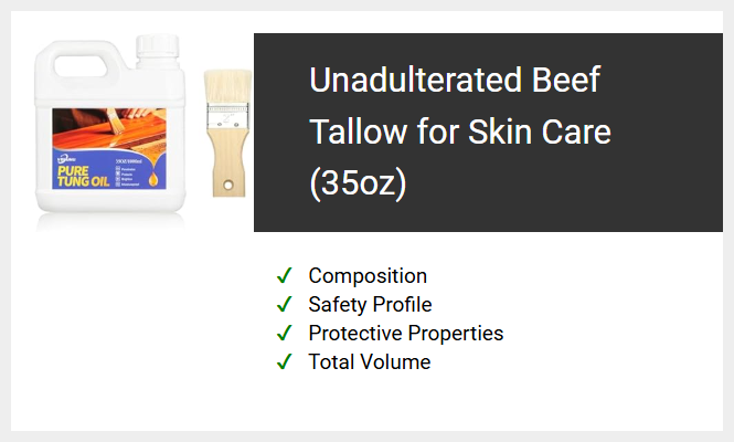 Unadulterated Beef Tallow for Skin Care (35oz)