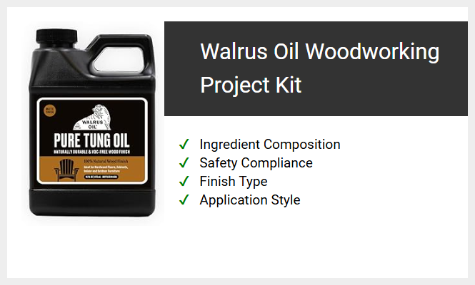 Walrus Oil Woodworking Project Kit