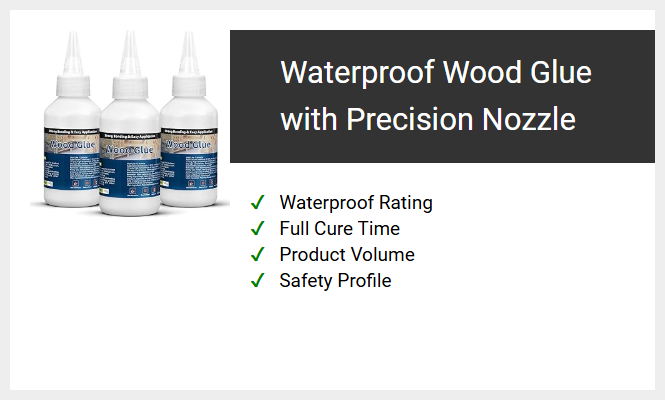 Waterproof Wood Glue with Precision Nozzle