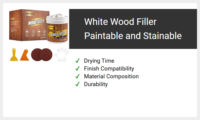 White Wood Filler Paintable and Stainable