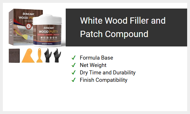 White Wood Filler and Patch Compound
